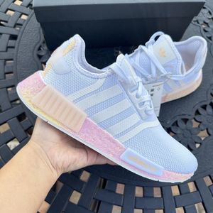 Adidas NMD_R1 Cloud White Bliss Orange Women's Athletic Shoes HP3012